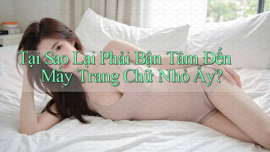 Tại Sao Lại Phải Bận Tâm Đến Mấy Trang Chữ Nhỏ Ấy?
