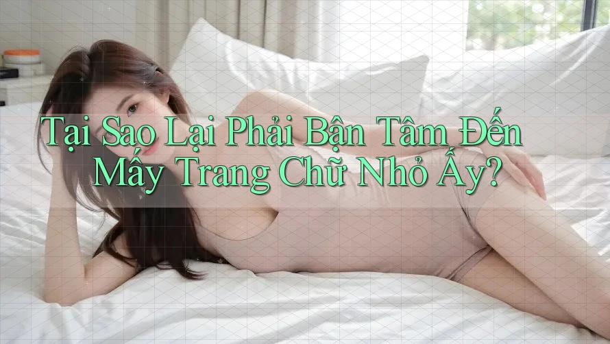 Tại Sao Lại Phải Bận Tâm Đến Mấy Trang Chữ Nhỏ Ấy? Tại Sao Lại Phải Bận Tâm Đến Mấy Trang Chữ Nhỏ Ấy?